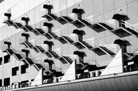 Kyoto Istean store fire escapes BW