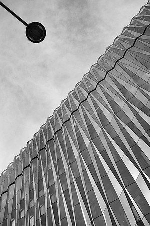 Tokyo Street light and building BW
