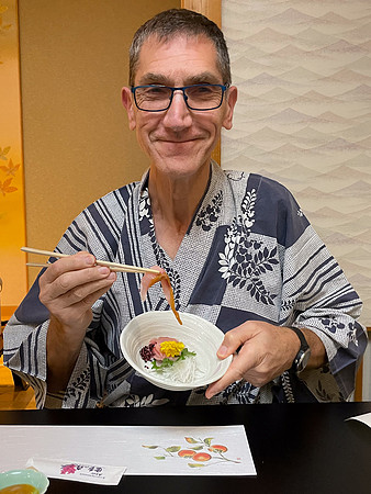 Tsumago ryokan Gary dinner