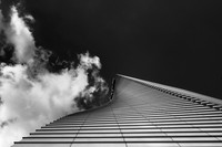 Tokyo Twisting skyscraper bw