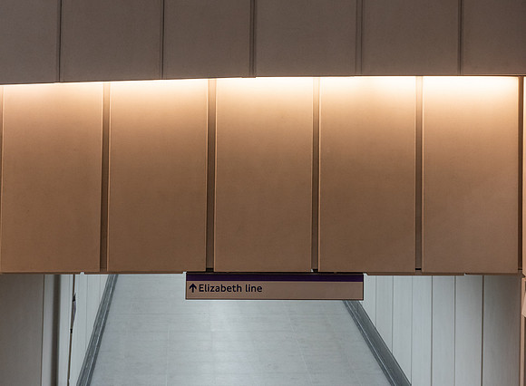 Crossrail Elizabeth ceiling sign