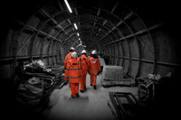 Crossrail tunnel orange ppe