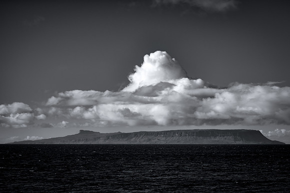 Eigg clouds BW