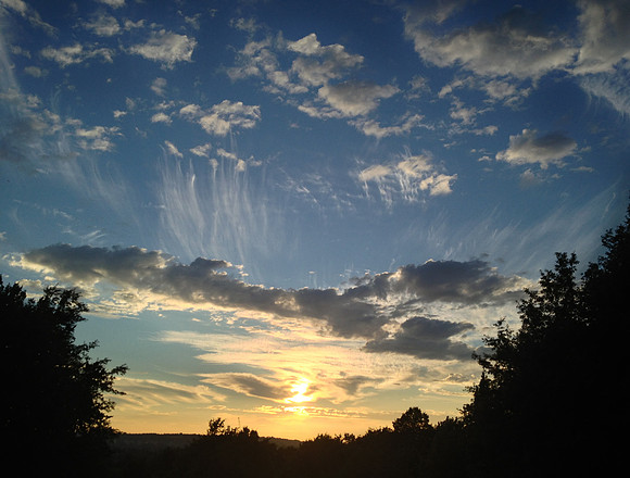 Arrandene sunset whispy clouds iPhone 2