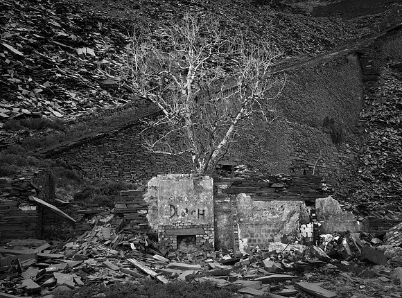 Llanberis grafitti BW