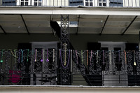 New Orleans beads on balcony railings