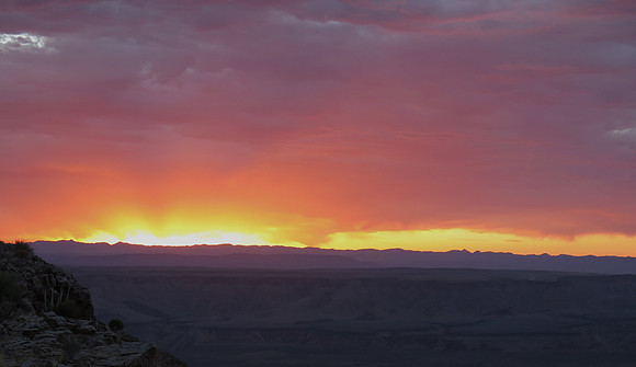 fish river canyon sun set
