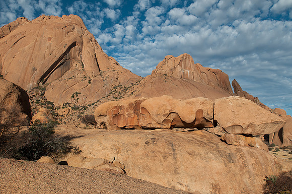 spitzkoppe puffy clouds