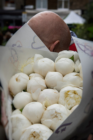 Peony heads Columbia Road market