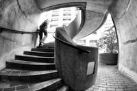 Barbican spiral stairs 1 BW