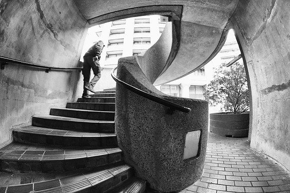 Barbican spiral stairs 1 BW