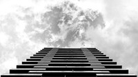 Barbican Tower clouds BW