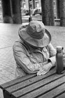 Barbican Snoozing BW
