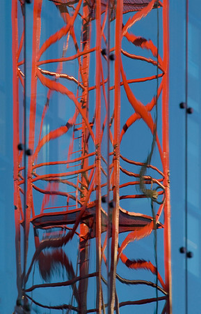 Tower crane reflection