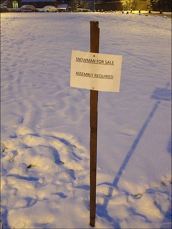 Snowman for sale!