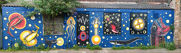Graffiti in Orchard Place, Trinity Bouy Wharf