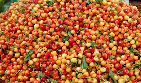 Jerusalem Mahane Market cherries