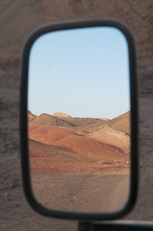 Machtesh Ramon Landrover wingmirror