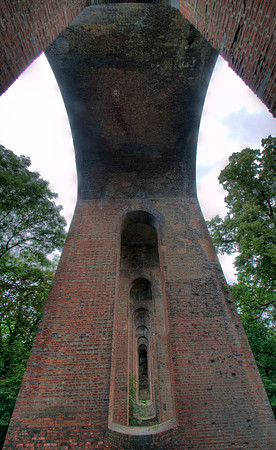 Brick arches under the Dollis Brook viaduct