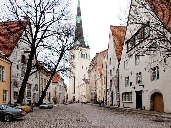 Lai street and St. Olav Church, Tallinn