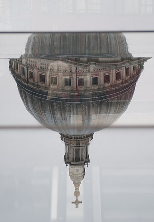 St Pauls reflection and streetscene