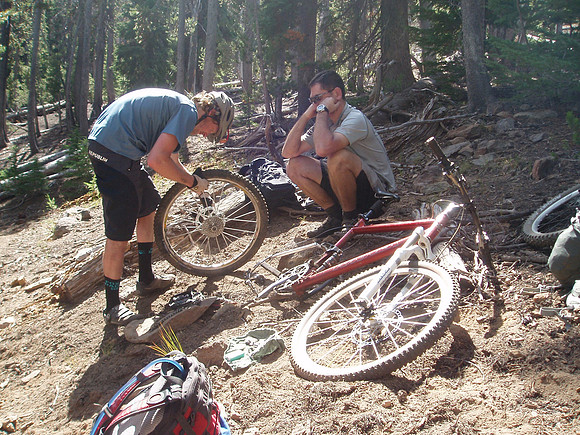 Broken bike, broken man on Mt Yamsay