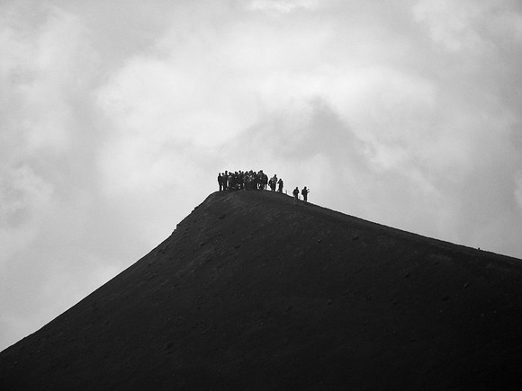 Etna summit tourists