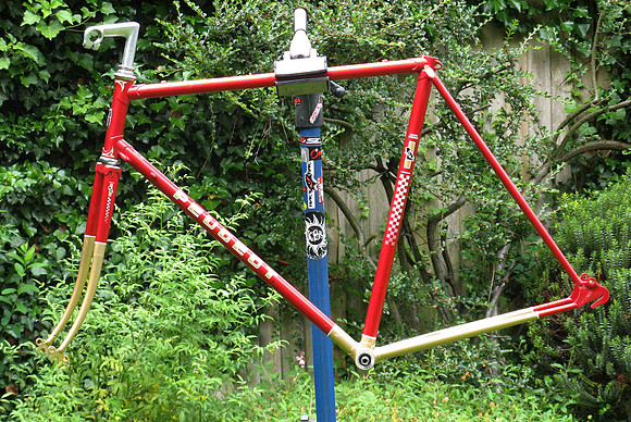 Peugeot road bike repainted frame