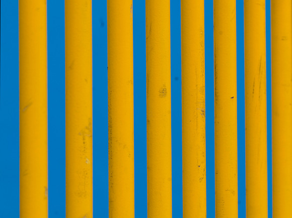 yellow railings