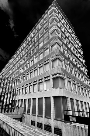 Monochrome building