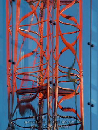 City Tower crane reflection