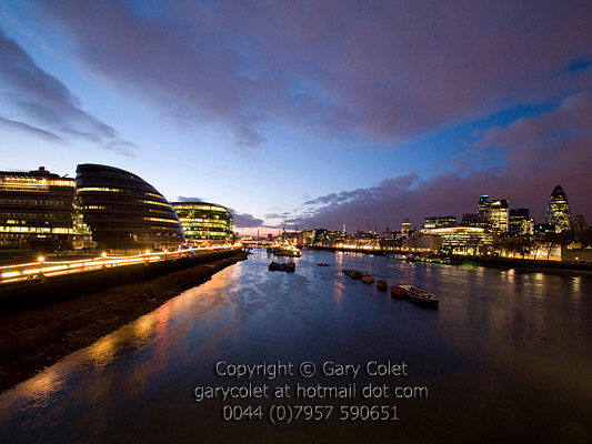 City Thames twilight