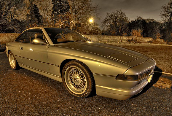 bmw at night HDR