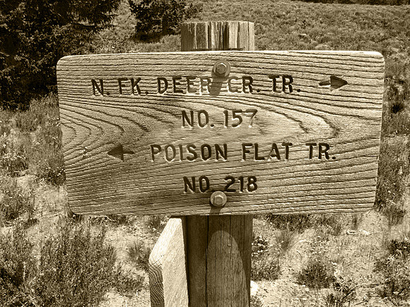 North Fork Deer Creek trail sign