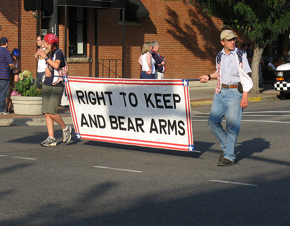Boise 4th July parade arms banner