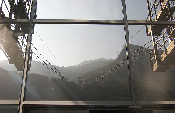 cable car reflection