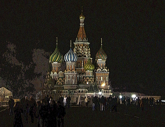 St Basils Cathedral at night