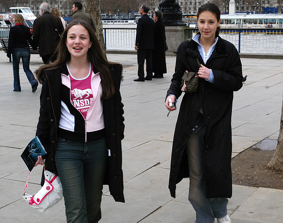 lib and emily walking apr 04