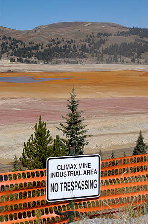 climax mine tailings sign
