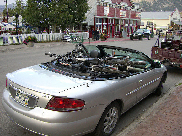 cb bikes in soft top car