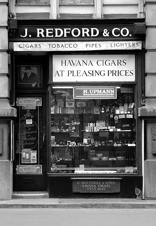 Cigar shop near Bank Underground Station, London