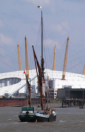Thames barge and Dome port A4