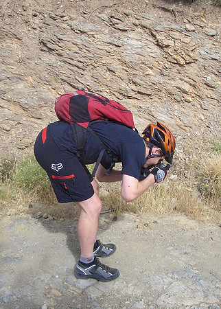 mk practices downhill without bike