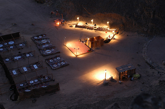 w bedouin dinner from above