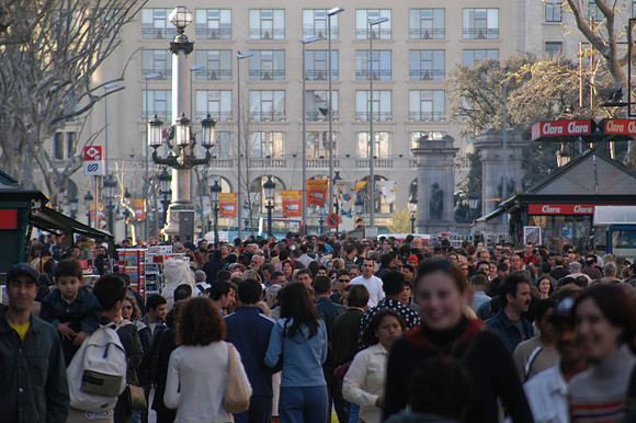 ramblas crowds