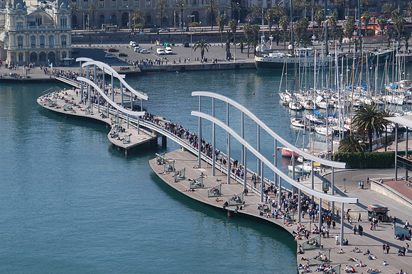 wavy bridge from cable