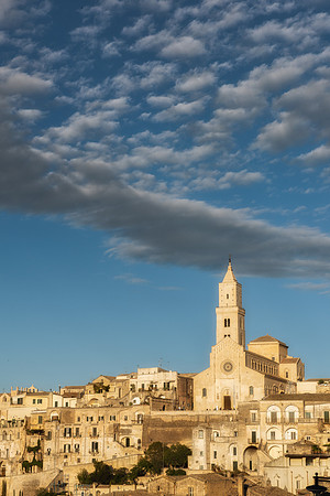 Matera cathedral clouds
