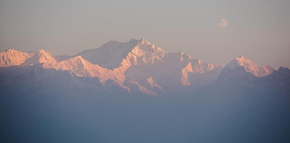 Kanchenjunga (3rd highest mountain in the world) at dawn, from Tiger Hill, Darjeeling