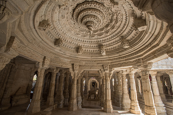 Inside of Jain Temple, Ranakpur, West Bengal