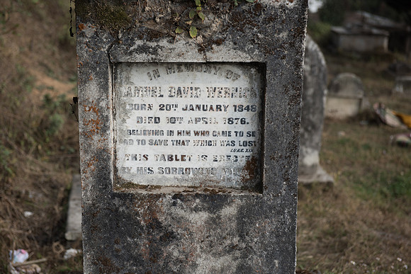 Wernicke gravestone, Darjeeling Anglican cemetery